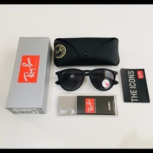 Authentic polarized grey RayBan Erika